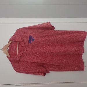 SMU Mens Large Red Gray short sleeve shirt